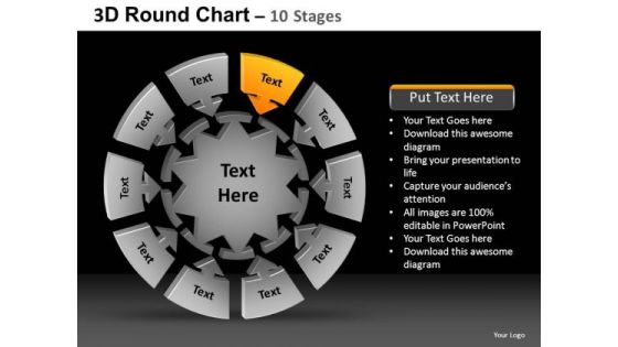 PowerPoint Slidelayout Leadership Round Chart Ppt Template