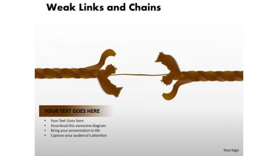 PowerPoint Slidelayout Leadership Weak Links Ppt Design