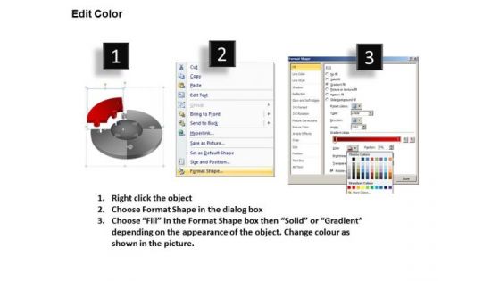 PowerPoint Slidelayout Marketing Pie Chart Puzzle Process Ppt Layout