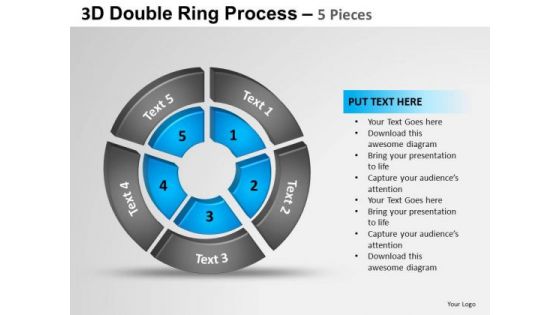 PowerPoint Slidelayout Process Double Ring Ppt Theme