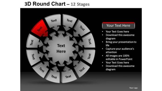 PowerPoint Slidelayout Process Round Chart Ppt Design