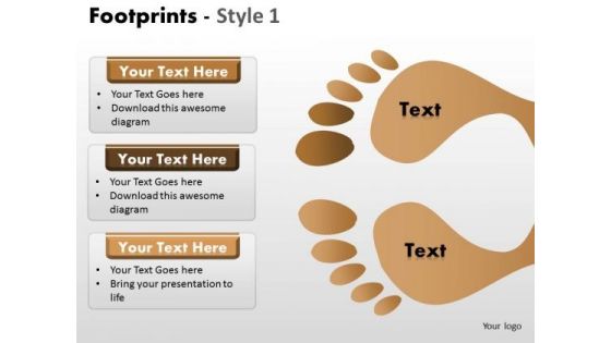 PowerPoint Slidelayout Strategy Footprints Ppt Process