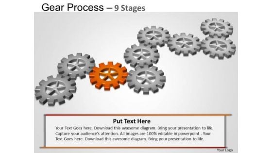 PowerPoint Slidelayout Strategy Gears Process Ppt Theme