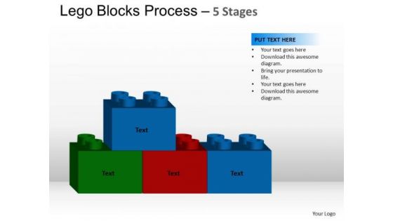 PowerPoint Slidelayout Strategy Lego Blocks Ppt Slides