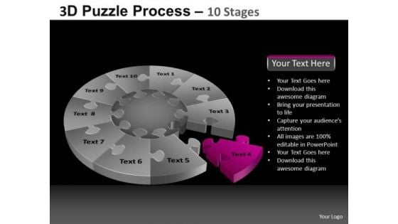 PowerPoint Slidelayout Strategy Pie Chart Puzzle Process Ppt Theme