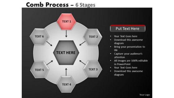 PowerPoint Slidelayout Success Hub And Spokes Process Ppt Slides