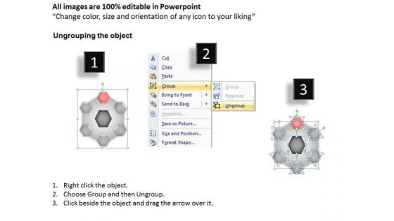 PowerPoint Slidelayout Success Hub And Spokes Process Ppt Slides