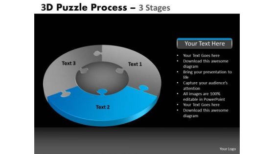 PowerPoint Slidelayout Teamwork Pie Chart Puzzle Process Ppt Backgrounds