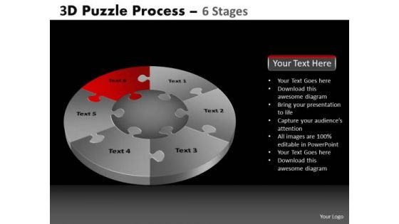 PowerPoint Slidelayout Teamwork Pie Chart Puzzle Process Ppt Process