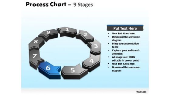 PowerPoint Slidelayout Teamwork Process Chart Ppt Slide