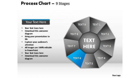 PowerPoint Slidelayout Teamwork Process Chart Ppt Template