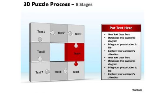 PowerPoint Slidelayout Teamwork Puzzle Process Ppt Theme