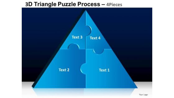 PowerPoint Slidelayout Teamwork Triangle Puzzle Ppt Design