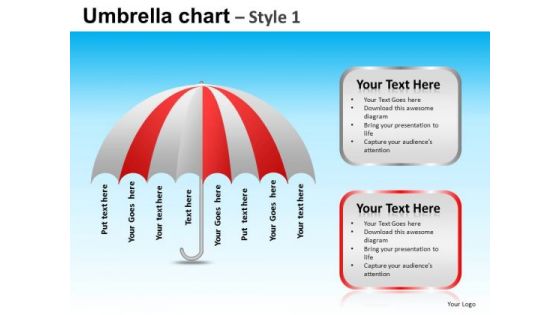 PowerPoint Slides Business Leadership Targets Umbrella Chart Ppt Design