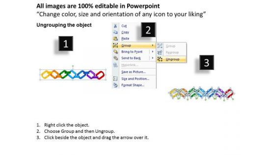 PowerPoint Slides Chains Process Teamwork Ppt Template
