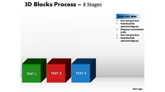 PowerPoint Slides Chart Blocks Process Ppt Backgrounds