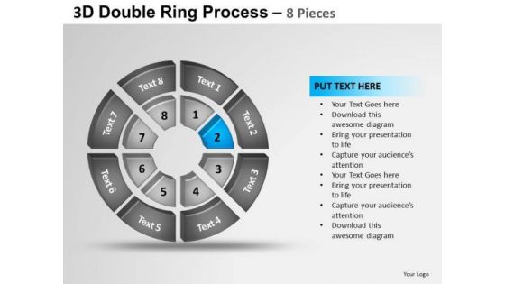 PowerPoint Slides Chart Double Ring Ppt Template