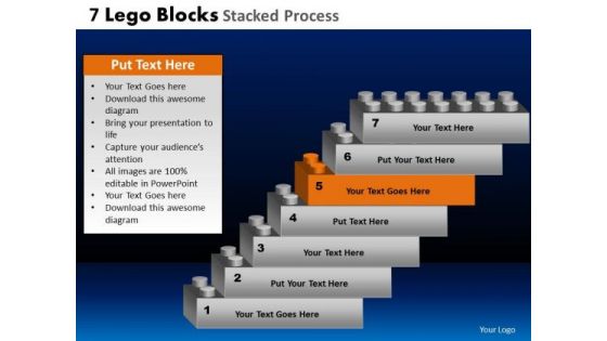 PowerPoint Slides Chart Lego Blocks Ppt Theme