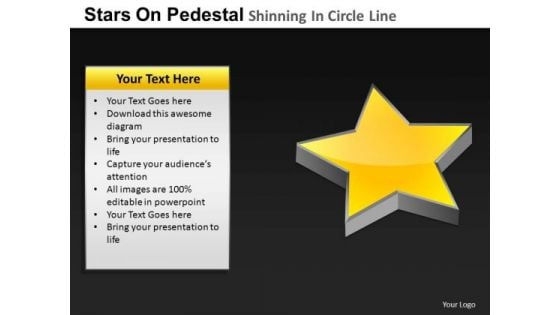 PowerPoint Slides Chart Pedestal Shinning Ppt Theme