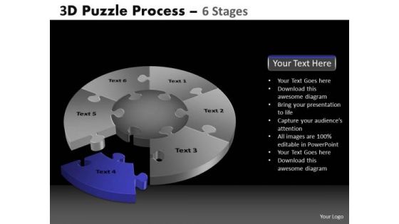 PowerPoint Slides Chart Pie Chart Puzzle Process Ppt Presentation Designs