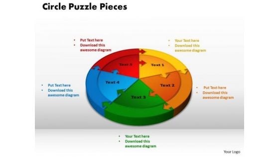 PowerPoint Slides Circle Puzzle Graphic Ppt Design