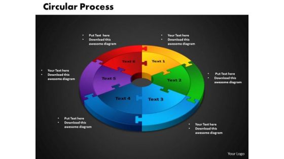 PowerPoint Slides Circular Process Teamwork Ppt Backgrounds