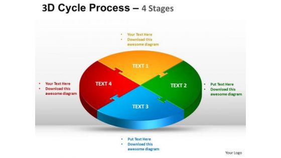 PowerPoint Slides Company Cycle Process Flow Ppt Template