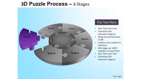 PowerPoint Slides Company Jigsaw Pie Chart Ppt Template