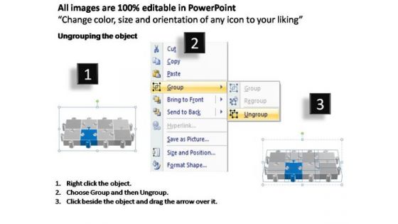 PowerPoint Slides Company Puzzle Process Ppt Presentation Designs