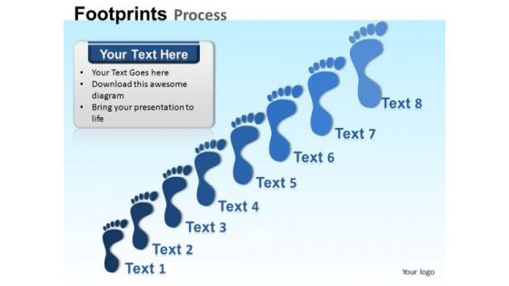 PowerPoint Slides Corporate Strategy Footprints Process Ppt Theme