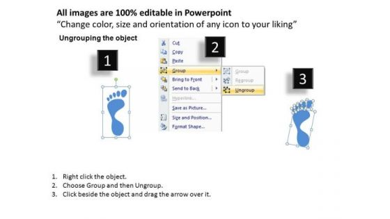 PowerPoint Slides Corporate Strategy Footprints Process Ppt Theme