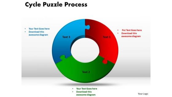 PowerPoint Slides Cycle Puzzle Process Strategy Ppt Slide Designs