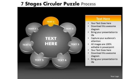 PowerPoint Slides Editable Circular Puzzle Ppt Theme