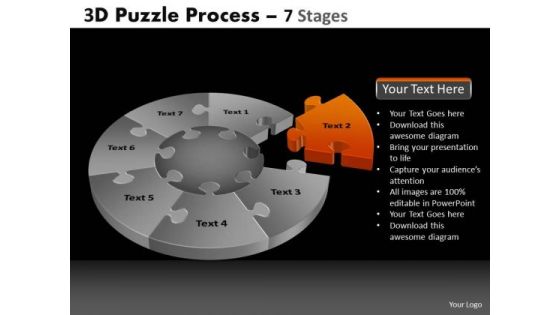 PowerPoint Slides Editable Pie Chart Puzzle Process Ppt Design