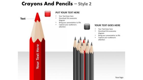 PowerPoint Slides Education Crayons And Pencils Ppt Slides
