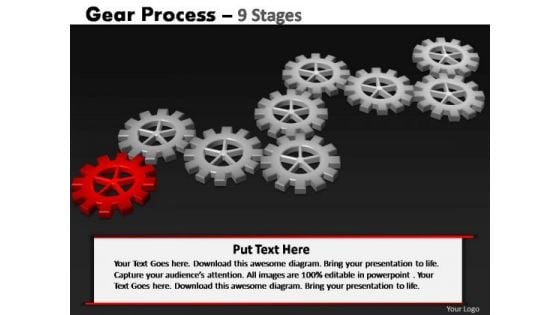 PowerPoint Slides Education Gears Process Ppt Themes