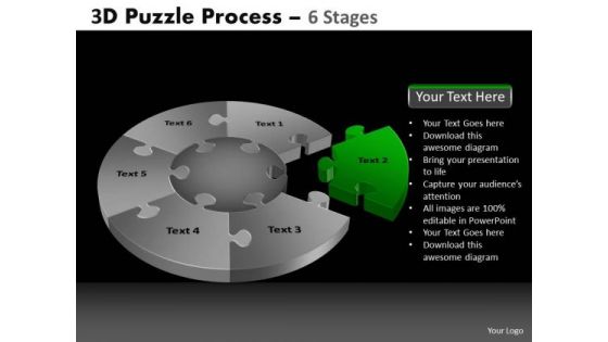 PowerPoint Slides Education Pie Chart Puzzle Process Ppt Slide Designs