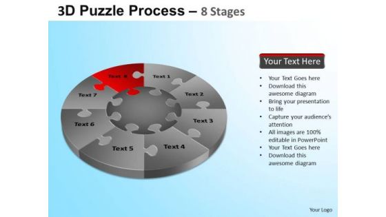 PowerPoint Slides Education Puzzle Segment Pie Chart Ppt Presentation Designs