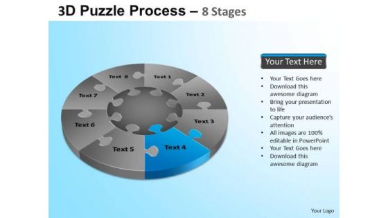 PowerPoint Slides Executive Competition Puzzle Segment Pie Chart Ppt Slide