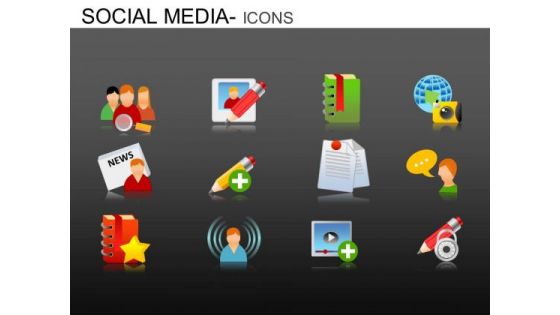 PowerPoint Slides Executive Growth Social Media Icons Ppt Templates