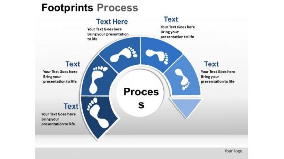 PowerPoint Slides Footprints Process Chart Ppt Slide Designs