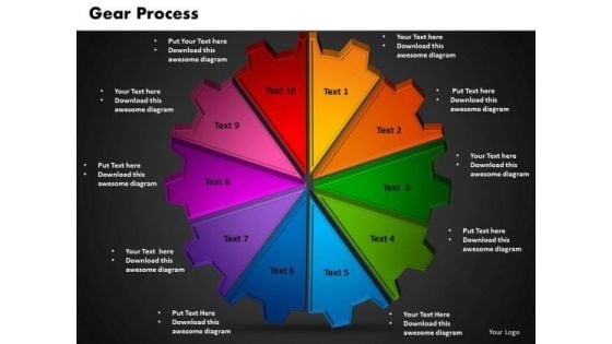 PowerPoint Slides Gear Process Success Ppt Backgrounds