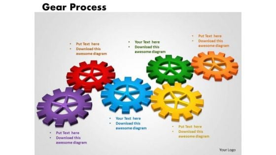 PowerPoint Slides Gears Process Business Ppt Slides