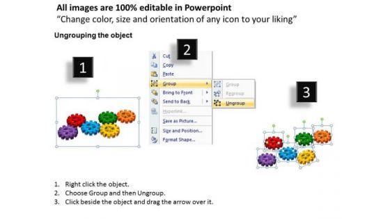 PowerPoint Slides Gears Process Business Ppt Slides