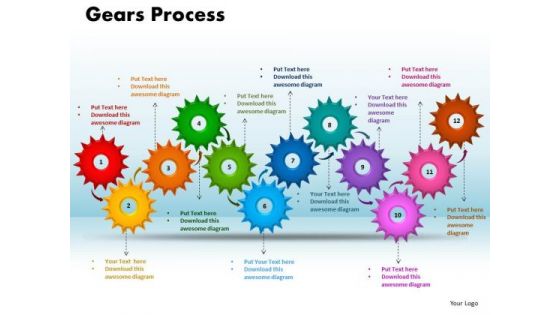 PowerPoint Slides Gears Process Business Ppt Templates