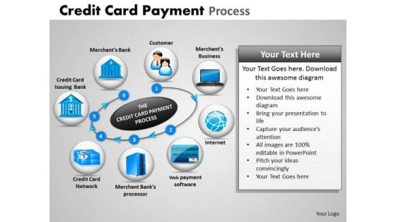 PowerPoint Slides Global Credit Card Payment Ppt Layout