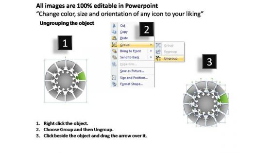 PowerPoint Slides Global Pie Chart With Arrows Ppt Slide