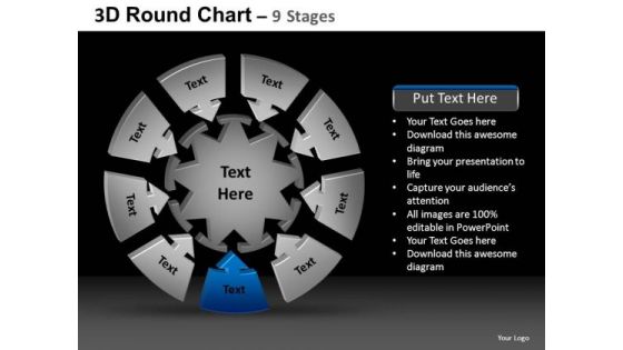 PowerPoint Slides Global Round Chart Ppt Template