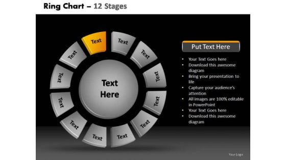 PowerPoint Slides Graphic Donut With Core Ppt Template