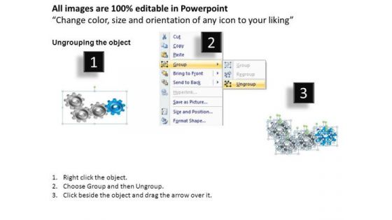 PowerPoint Slides Graphic Gear Wheel Ppt Process